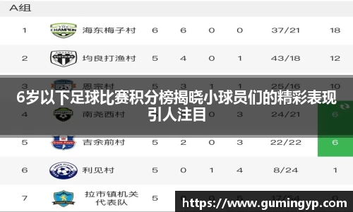 6岁以下足球比赛积分榜揭晓小球员们的精彩表现引人注目